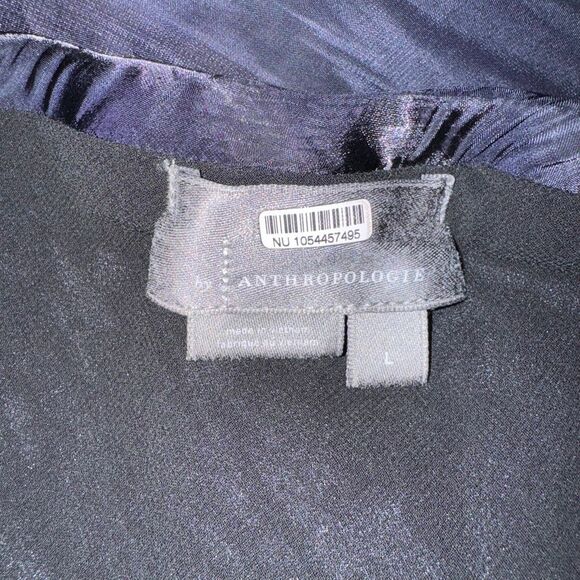 Anthropologie Liquid Shine Bias-Cut Skirt | Large | Black | midi - Picture 9 of 9